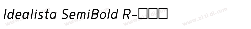 Idealista SemiBold R字体转换